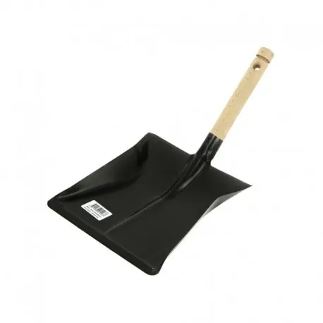 Pelle noire métal laqué 40cm manche bois