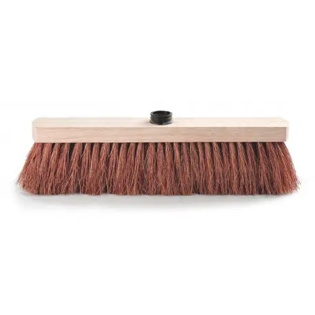 Balai coco naturel monture bois 38cm