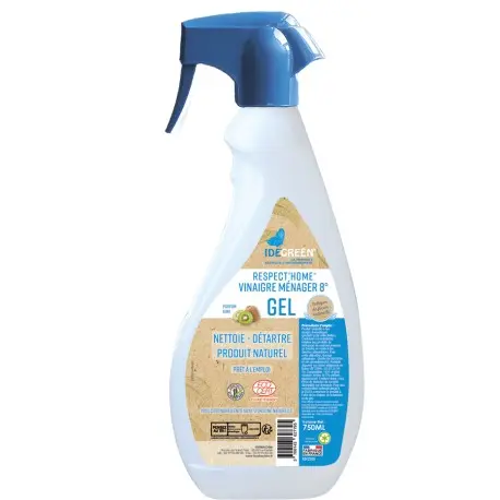 Vinaigre d'alcool ménager kiwi 8° ECOCERT Respect’Home - Spray 750ml