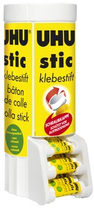 UHU Stic de colle, présentoir tour de 108 pièces