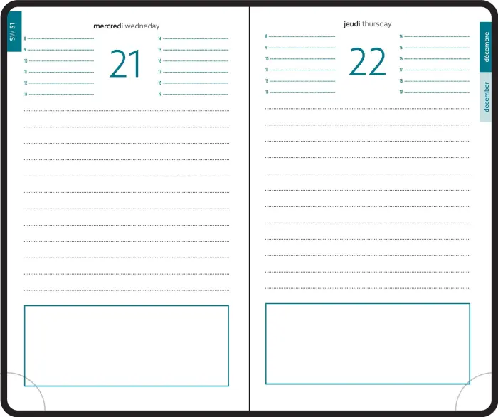 Recharge Agenda de poche EasyDay 15 10 x 15 cm Journalier Janvier à Décembre 2027