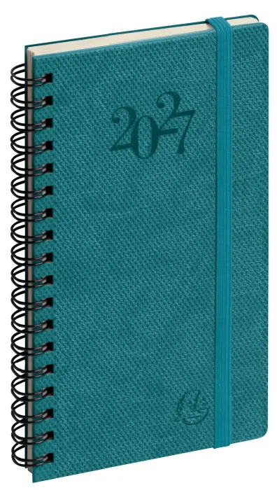 Agenda de poche Eurotime 16S spiralé Swan 9 x 16 cm Janvier à Décembre 2027 - Couleurs assorties