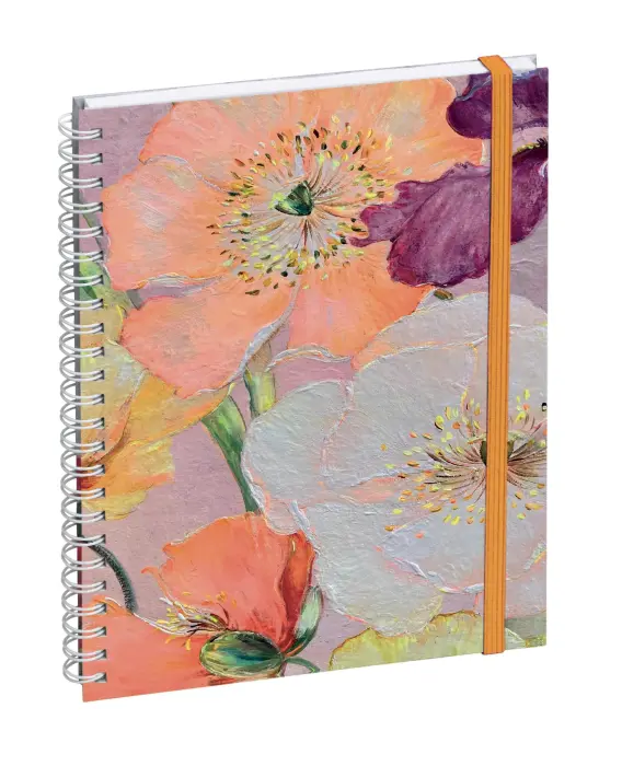 Agenda de bureau Lady 20S spiralé Sophie Adde 15 x 21 cm Semainier Janvier à Décembre 2027 Fleurs - Visuel