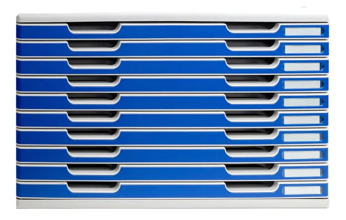 Module de classement Modulo Office 10 tiroirs A3 - Bleu