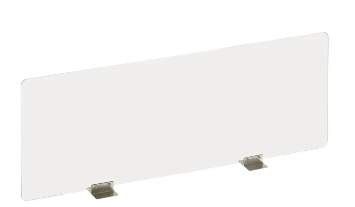Exacompta - réf. 81358D - ExaScreen Ecran de protection ou cloisonnette contre les postillons pour bureau open-space - call center - restaurants H58cmxL158cm - à fixer kit de fixation fourni - Cristal