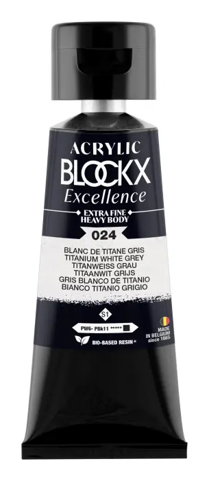 Peinture acrylique extra-fine fine tube 75ml - Blanc de titane gris - New