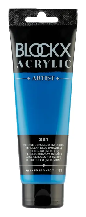 Peinture acrylique fine tube 120ml - Bleu de ceruleum (imitation)