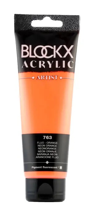 Peinture acrylique fine tube 120ml - Orange fluo