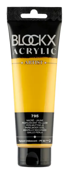 Peinture acrylique fine tube 120ml - Jaune nacré