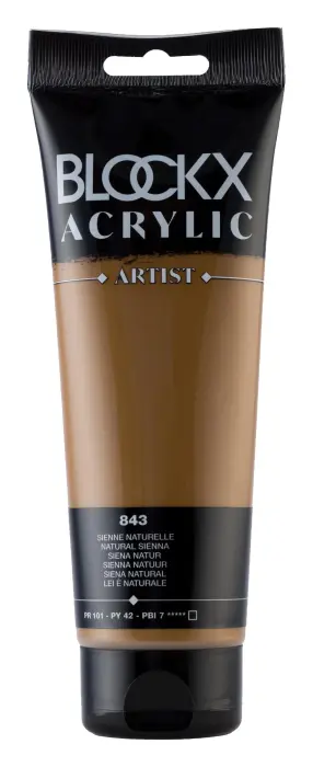 Peinture acrylique fine tube 250ml - Sienne naturelle
