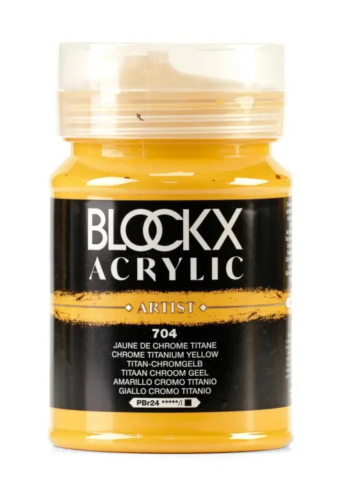 Peinture acrylique fine pot 500ml - Jaune de chrome titane