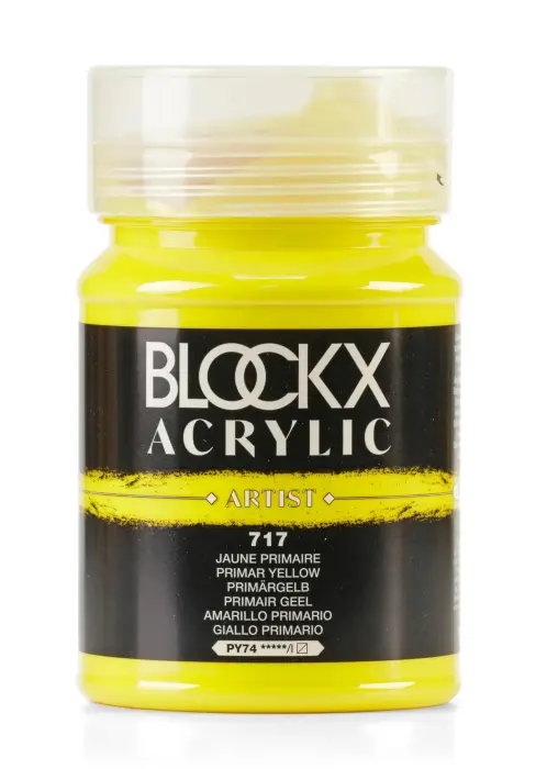 Peinture acrylique fine pot 500ml - Jaune primaire