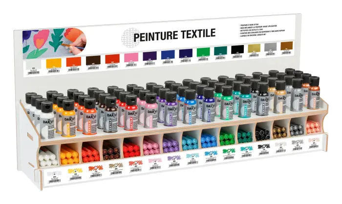 Module en MDF pour Peinture sur Textile AVEC MARCHANDISE (L84,5 x P17,6 x H36,5 cm) - Assortiment