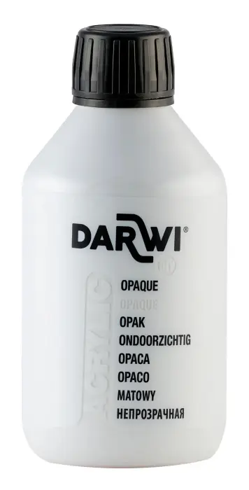 Darwi Flacon de 250 ml de Peinture Acrylique Universelle Opaque - Blanc