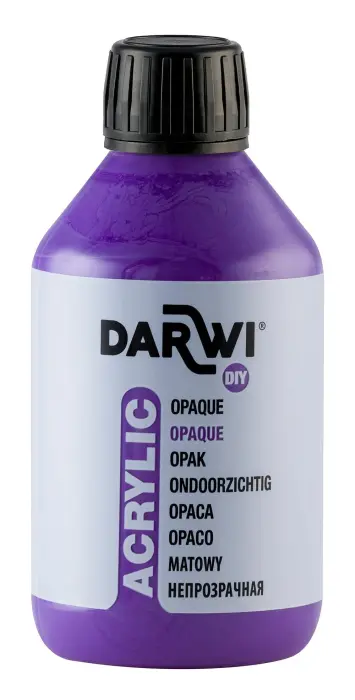 Darwi Flacon de 250 ml de Peinture Acrylique Universelle Opaque - Violet