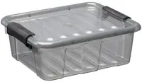 plast team Boîte de rangement HOME BOX, 3L, gris translucide