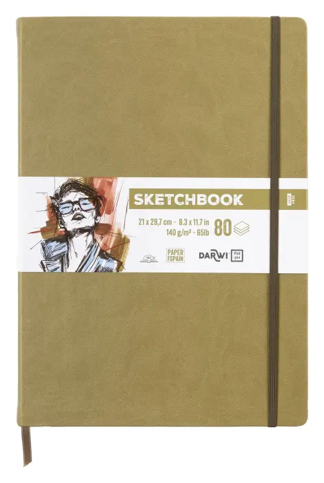 DFY Sketchbook A4 80F 140g - Kaki - New