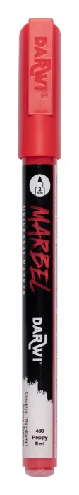 MARBEL Marqueur Universel Pointe Conique Fine 2mm - Coquelicot