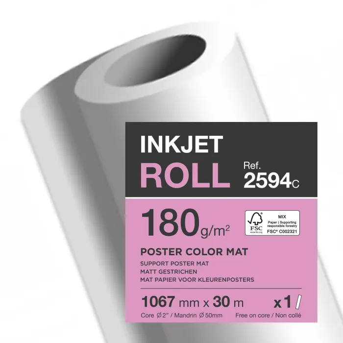 BBX POSTER COLOR 180G L1067mmx30m