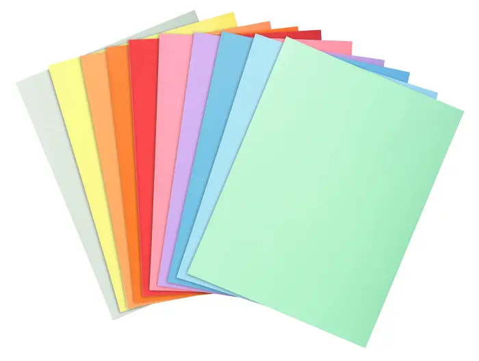 Paquet 10 chemises SUPER 210 - 24x32cm - Couleurs assorties