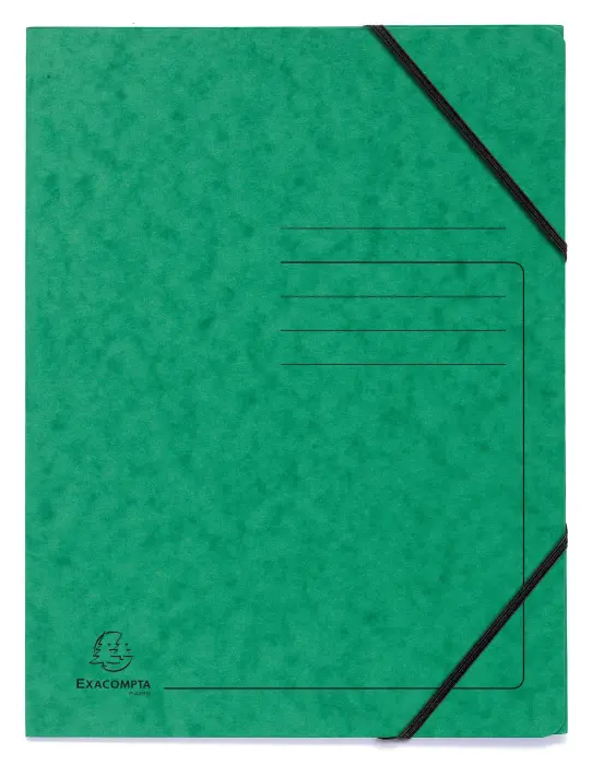 Chemise à élastique sans rabats carte lustrée 355gm2 - A4 - Vert
