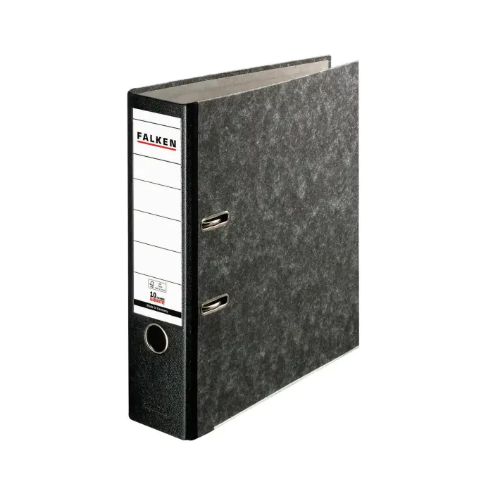 Classeur à levier Papier marbré A4 RECYCLING PLUS - Gris-dos noir