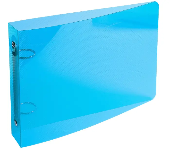 Classeur pour fiches bristol 100x150 2 anneaux 25mm polypropylène Crystal colours - Couleurs assorties