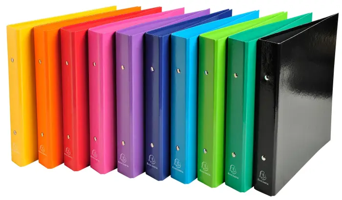 Classeur 17x22 2anneaux 25mm Iderama - Couleurs assorties