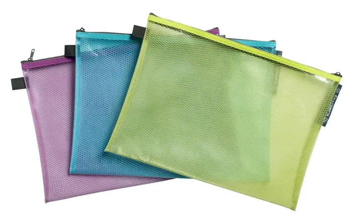 Pochette à fermeture éclaire en plastique souple Pop'N Co - Couleurs assorties