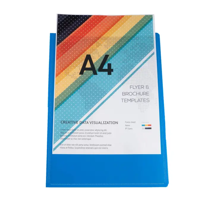 Protège-documents en polypropylène semi rigide Kreacover® Opaque 60 vues - A4 - Couleurs assorties