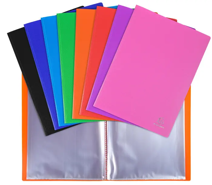 Protège-documents en polypropylène 5/10e OPAK pochettes Cristal 100 vues - A4 - Couleurs assorties