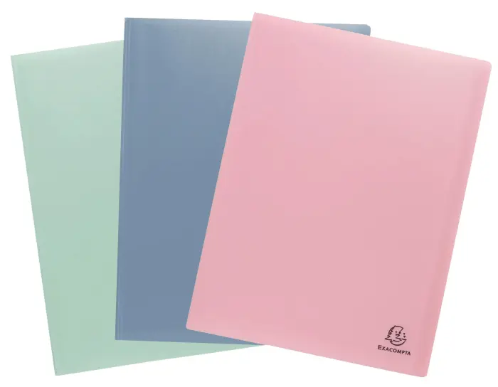 Protège-documents semi-rigide en PP recyclé AutentiK - 100 vues - Couleurs assorties