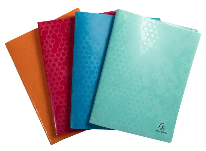 Protège-documents en polypropylène rigide recyclé Maïa 60 vues - A4 - Couleurs assorties