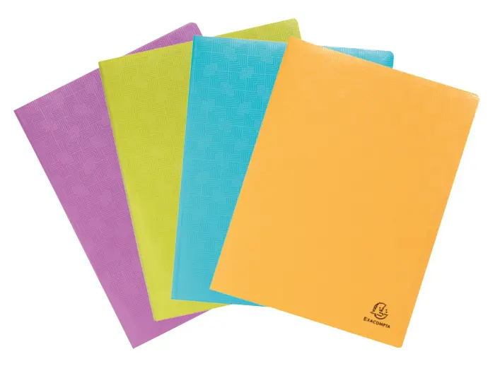 Protège-documents en PP recyclé semi-rigide Pop'N Co - 80 vues - Couleurs assorties