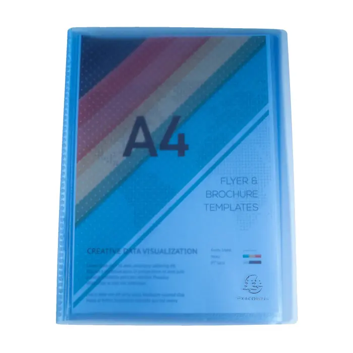 Protège-documents en polypropylène semi rigide Chromaline 100 vues - A4 - Couleurs assorties