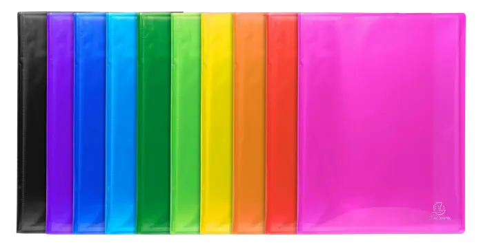 Protège-documents en polypropylène semi rigide IDERAMA PP 80 vues - A4 - Couleurs assorties