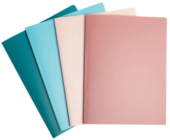Protège-documents semi-rigide en PP recyclé 80 vues Skandi - Couleurs assorties