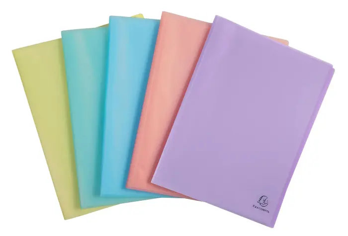 Protège-documents en polypropylène semi rigide Chromaline Pastel 40 vues - A4 - Couleurs assorties
