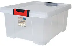 EDA Boîte de rangement CLiPSTOCK, 75 litres, PP, transparent