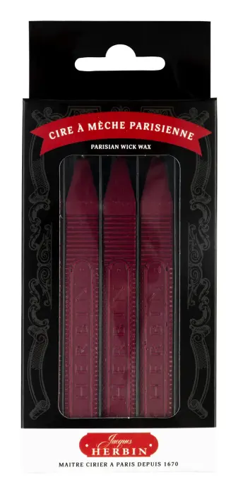 Boite de 5 batons de Cire favorite à mèche - Bordeaux