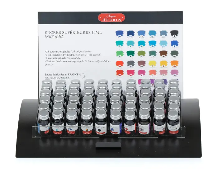Présentoir carton pour 18 stylos roller métal - vide - noir
