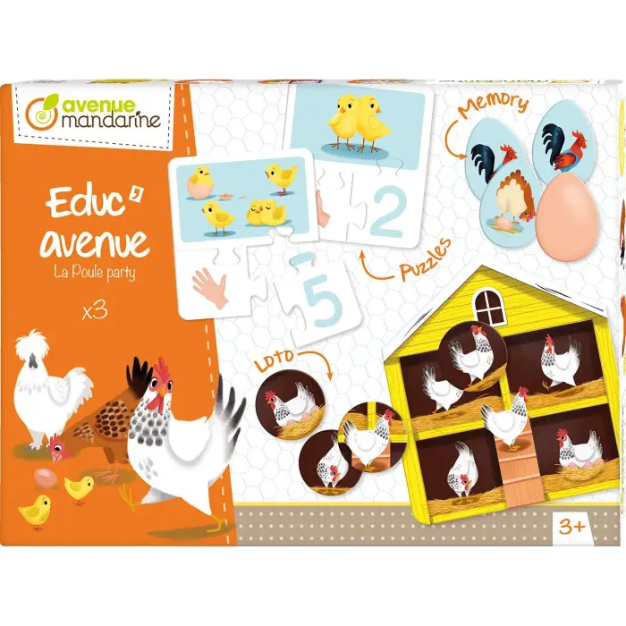 Educ'Avenue, La Poule party - Multicolore