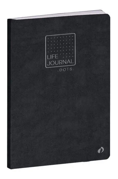 Quo Vadis - Carnet Bullet journal - Multilingue - Life Journal - Pages Points (dots) - 15x21 cm - Papier Clairefontaine blanc - Noir