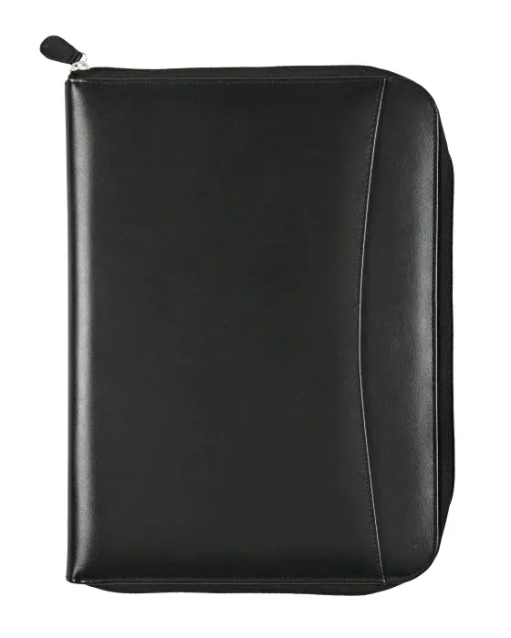 Quo Vadis - Conférencier - Satiny - 18x24 cm - Cuir pleine fleur de vachette - Noir