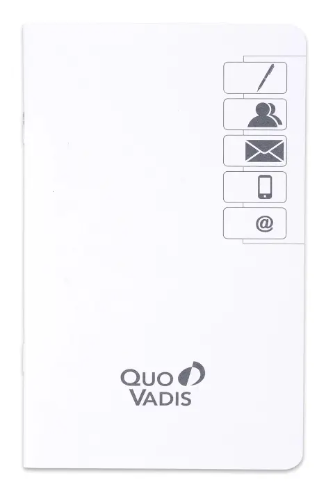 Quo Vadis - REPERTOIRE AGENDA Blanc 32 pages Indexé - 10x15 cm - Papier Clairefontaine blanc