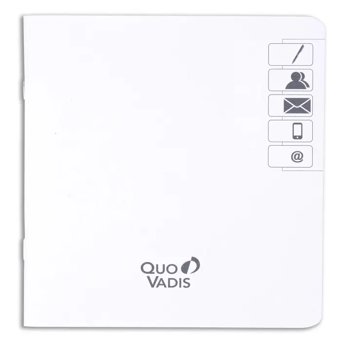 Quo Vadis - REPERTOIRE AGENDA Blanc 32 pages Indexé - 24x24 cm - Papier Clairefontaine blanc