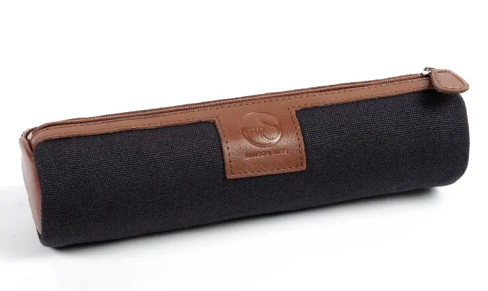 Quo Vadis - Trousse - S1829 - 22x6 cm - Cuir pleine fleur de vachette - Bleu marron - PROMO