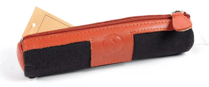 Quo Vadis - Trousse - S1829 - 17x3,5 cm - Cuir pleine fleur de vachette - Bleu brique - PROMO