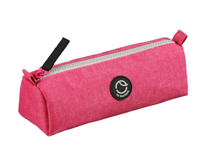 Quo Vadis - Trousse scolaire - Pure - 20,5x6x6,5 cm - Toile (polyester) - Rouge corail - PROMO