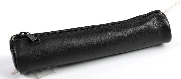Quo Vadis - Trousse - Merinos - 17x3,5 cm - Cuir pleine fleur de porc - Noir